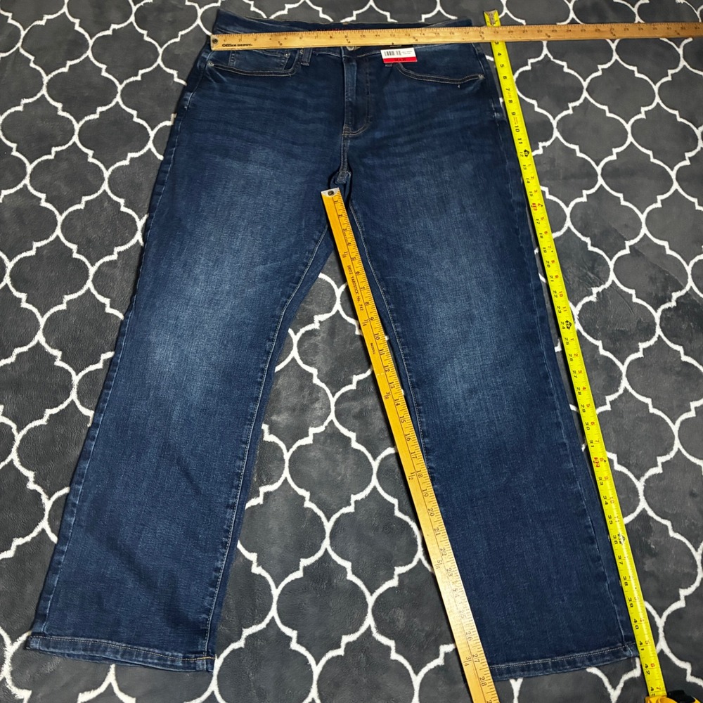 Lucky Brand 223 Straight Leg Mens Jeans 34x30 Dark Blue Wash Stretch Denim NEW - Picture 2 of 10
